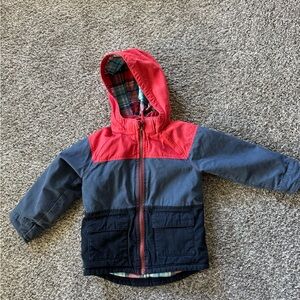 Oshkosh B’gosh 4T Canvas & Flannel Fall Coat